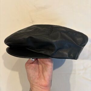Vintage Genuine Leather Gatsby Newsboy Hat Shell Unisex NWOT